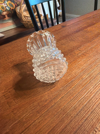 Clear crystal glass toothpick holder