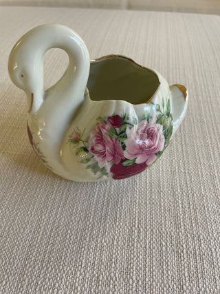 Formalities By Baum Brothers Porcelain Swan Figurine/Planter