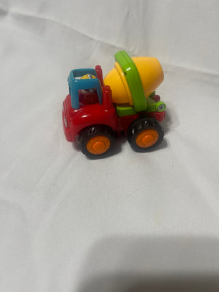 Red little cement mixer