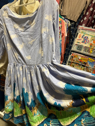 Lindy Bop cloud swing dress w/ landscape