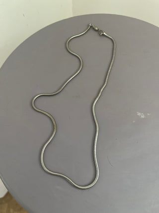 Long silver chain