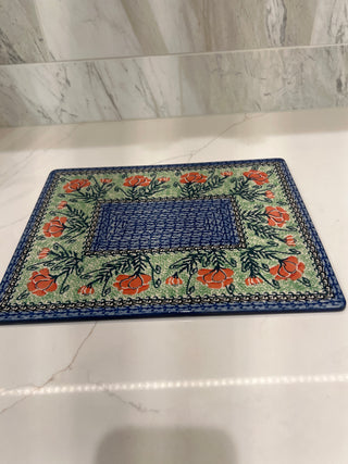 Painted cutting, serving board
