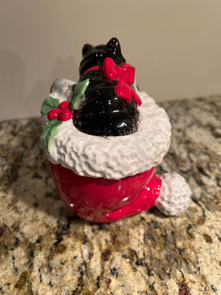Fritz and Floyd's "Kitty Claus" Lidded Trinket Box