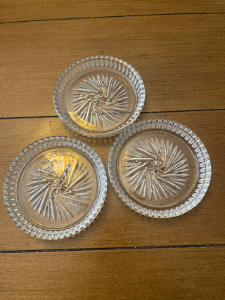 3 Crystal coasters