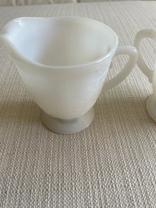Vintage cream and sugar set  opalescent Mach Beth Evans,