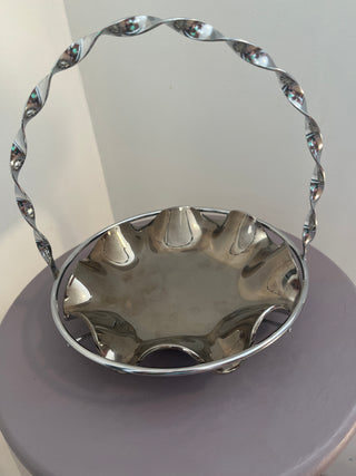 Vintage metal caddy basket