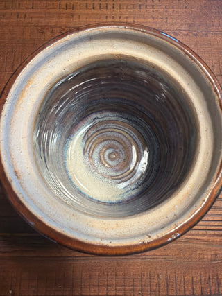 Blue ceramic butter bell