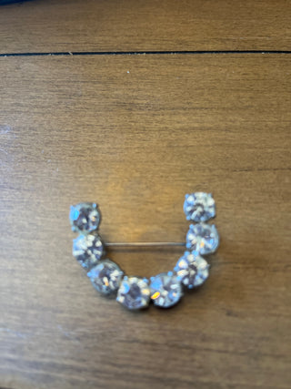Crystal pin.  Silver.