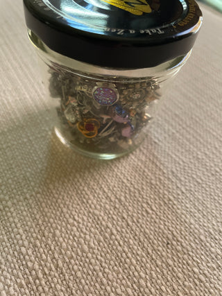 Jar of earrings