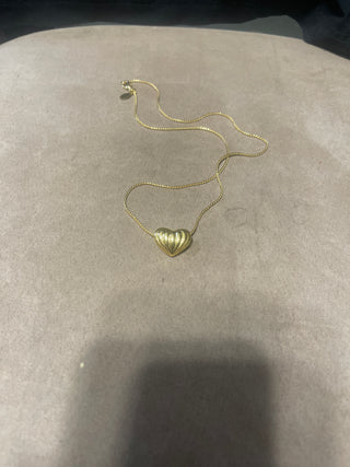 Nolan Miller Gold tone Hart necklace