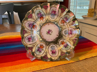 Antique Bone China Quail Egg Plate