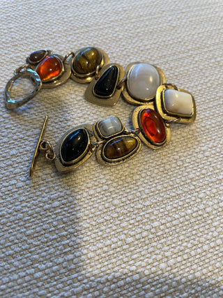 Vintage toggle, classic goldtone bracelet