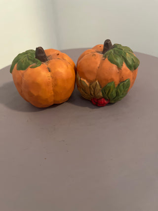 Pair of Pumpkin salt and pepper shakers