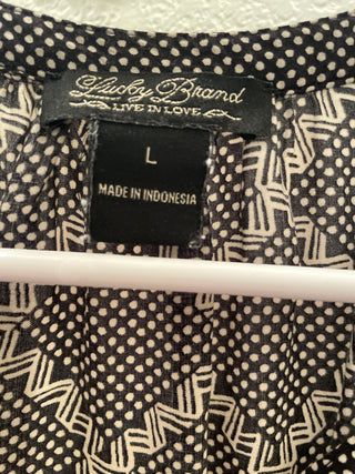 Lucky Brand sleeveless black and white top