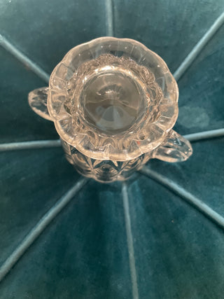 Vintage clear, glass sugar bowl