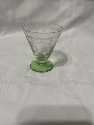 small green and clear glass