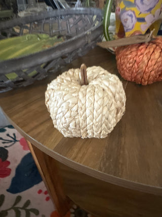 Woven cream pumpkin