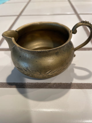 Vintage Antique brass creamer