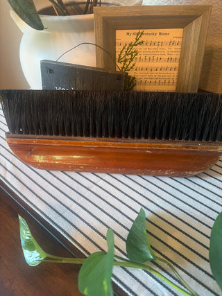 Vintage Wallpaper Brush - primitive decor, dark wood
