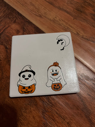 Halloween coaster, handmade