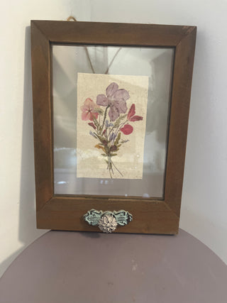 Wall decor pressed flowers