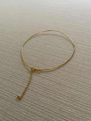 Vintage Joan Rivers Wire Gold Tone Choker Necklace