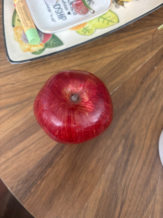 Red wooden apple