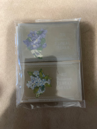Antique flower stickers