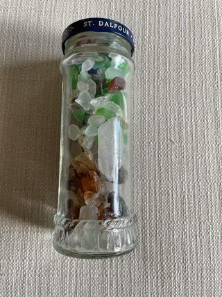 Jar of Sea Glass. Bonfire Glass