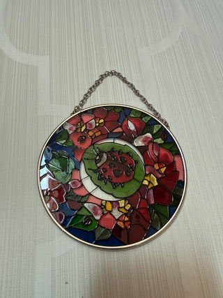 Stained Glass Suncatcher Ladybugs 4.5"