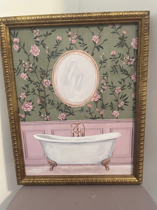 Wall art claw foot tub