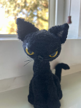 Hand crochet BLACK CAT