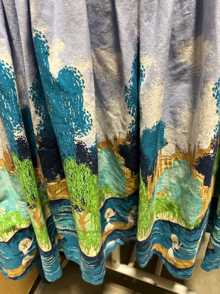Lindy Bop cloud swing dress w/ landscape