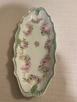 Vintage floral relish tray