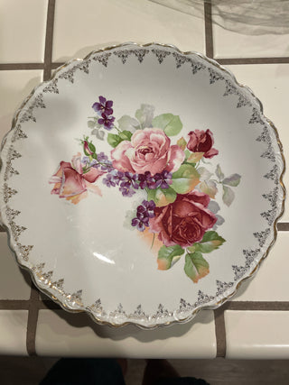 Floral plate, OC co  Limoge porcelain