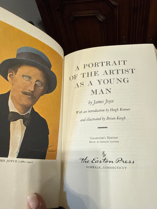 Vintage unread 22 k goldleaf stamped A Portarait of the Artist as a Young Man by James Joyce