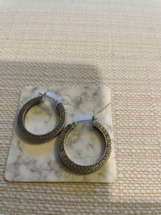 Silver hoop earrings