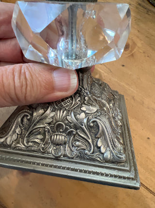 MCM Ornate Silver Candlestick