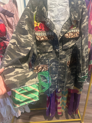 Camo patchwork jacket