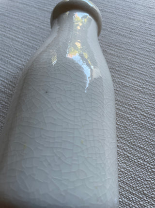 Vintage Ceramic " Certified Fresh Daily Cream " Milk Bottle Vase 6 1/2” Tall