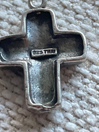 Sterling silver Cross woven lattice design