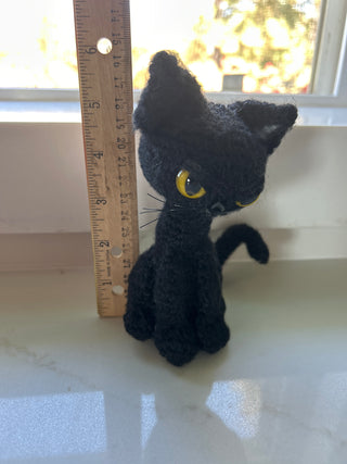 Hand crochet BLACK CAT