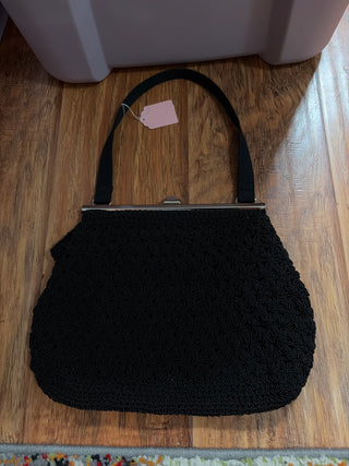 Black crochet Purse