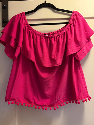 Pink off the shoulder top, medium