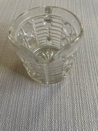 Vintage Federal Glass Clear Windsor Button 3-1/4" Creamer Pitcher