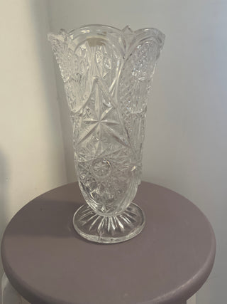 Bohemian lead crystal vase