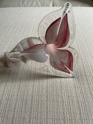 Decorative pink glass flower