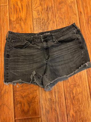 Grey denim cutoffs, size 18