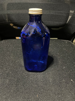 large cobalt blue bottle