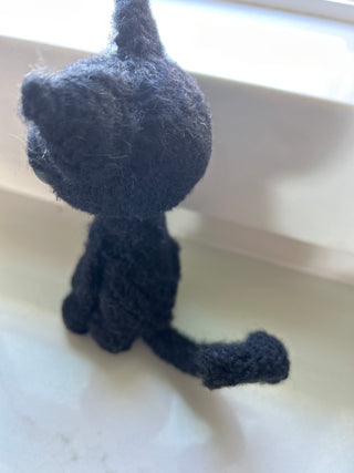 Hand crochet BLACK CAT